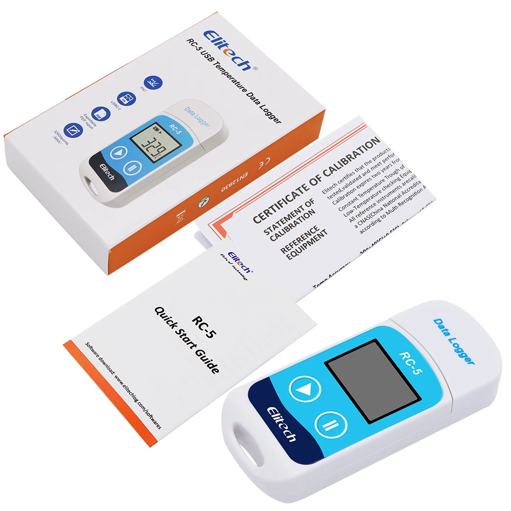 

10 Pcs RC-5 Digital USB Temperature Data Logger 32000 Reading Point High-precision Datalogger Recorder for Warehouse Storage
