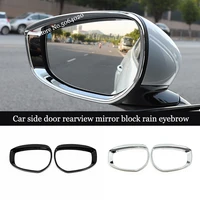for mazda 3 2019 2020 accessories abs chrome car rearview mirror block rain eyebrow cover trim exterior car styling 2pcs