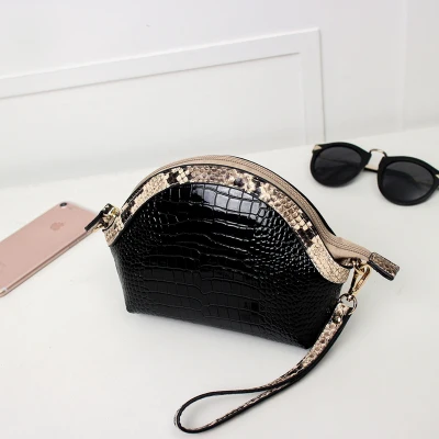 black crocodile Сумки для макияжа из кожи аллигатора, сумка из искусственной кожи с геометрическим рисунком для женщин, женская портативная косметичка на молнии, косметичка для косметики - Цвет: black crocodile