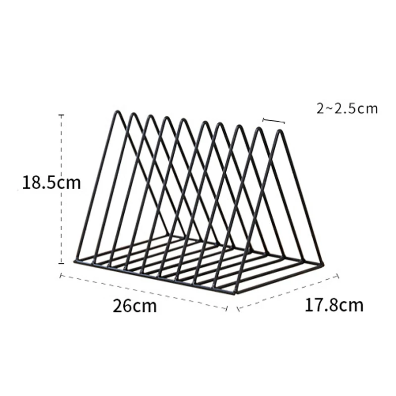 Книжная полка железная Геометрическая для газет и журналов хранения домашнего