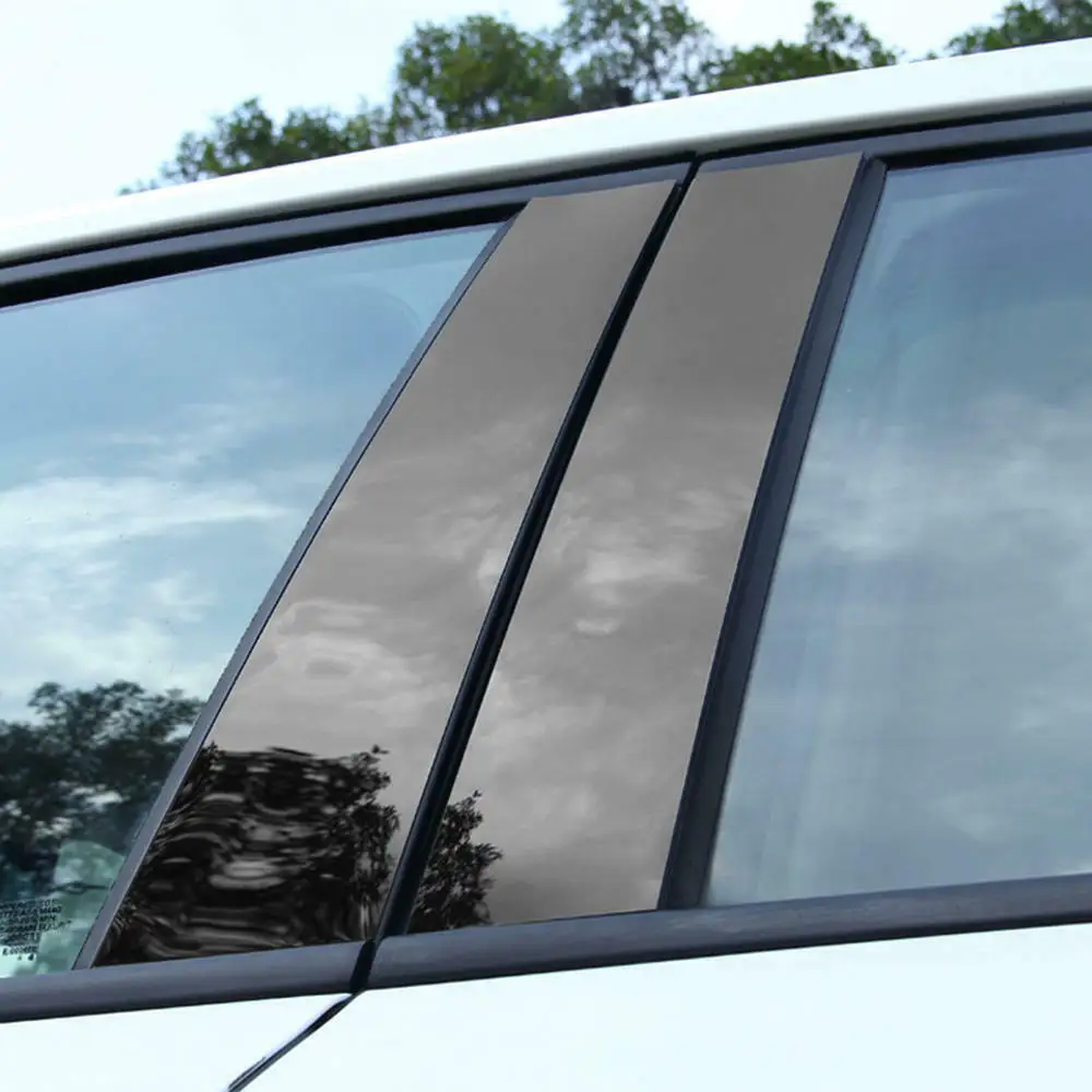 

6x Pillars Post Cover Auto Black Car For Hyundai Elantra 2019-2021 Plastic Side Window Durable
