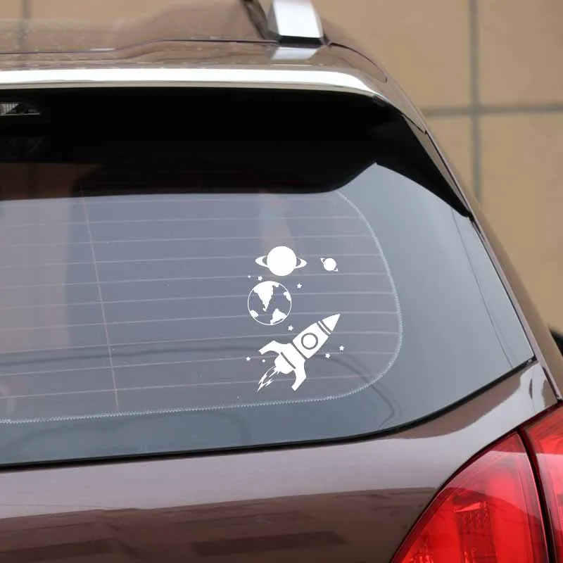 

Car Sticker Beautiful Rocket Launches In Space Astronomy Car Sticker Beautiful Black/silver 12.9cm * 18.8cm