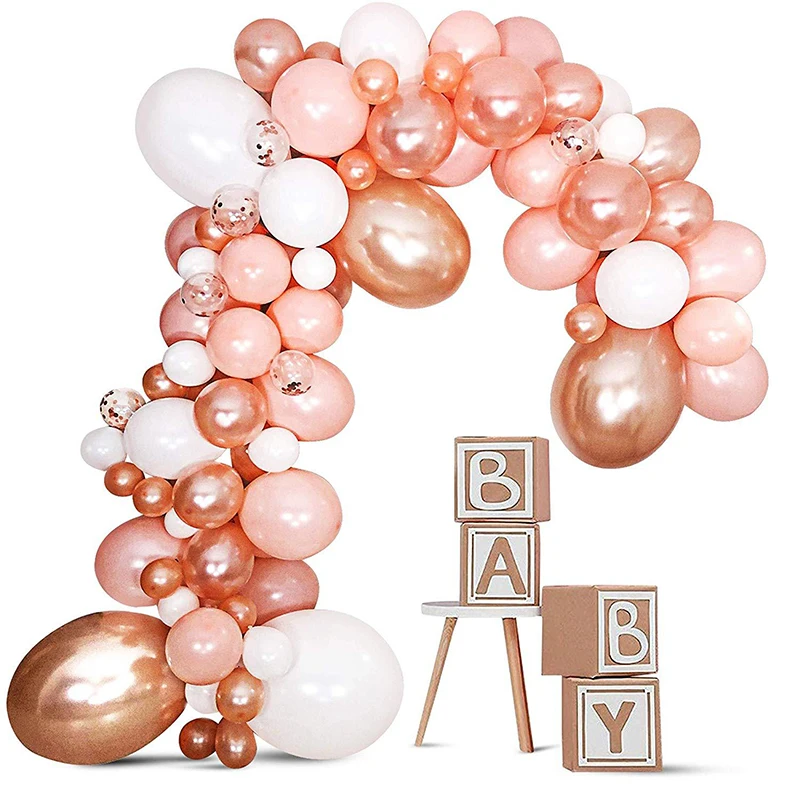 

Blue Rose Gold Balloon Garland Arch Kit Balloons Wedding Birthday Decorations Mariage Baby Shower Party Supplies