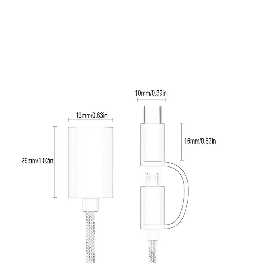 Кабель 2 в 1 с портом Type C папа + Micro USB на 3 0 мама интерфейсный кабель OTG адаптер
