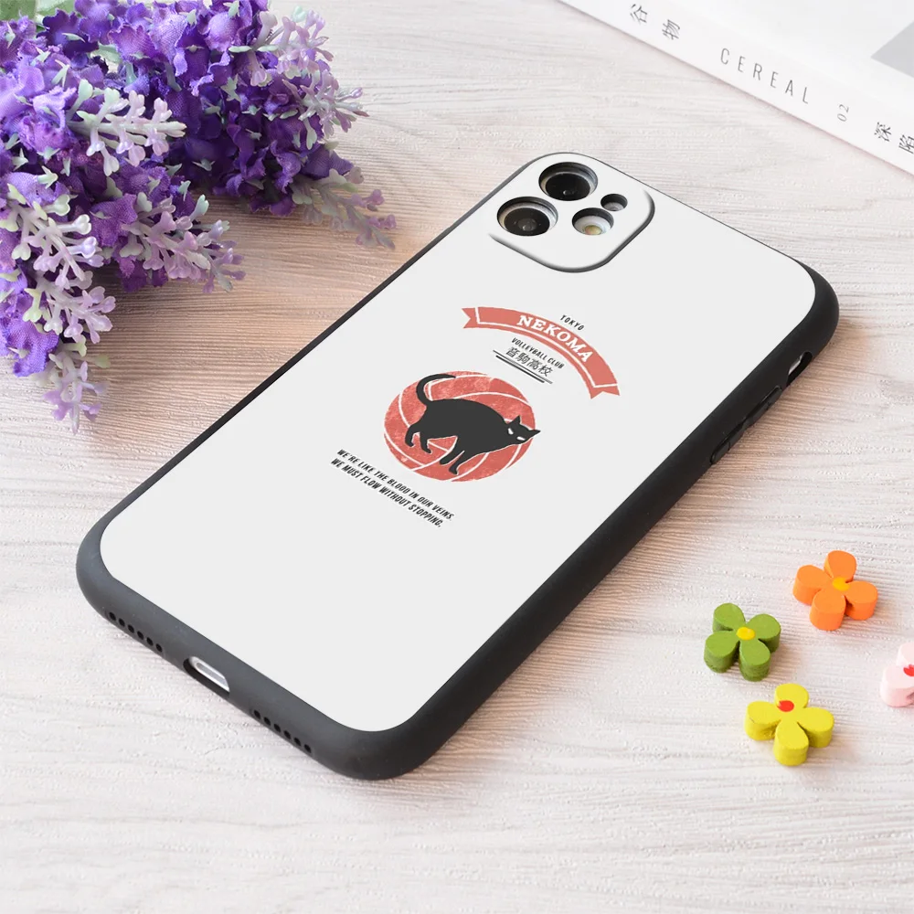 

For iPhone Nekoma Crest (Dark) Print Soft Matt Apple Case