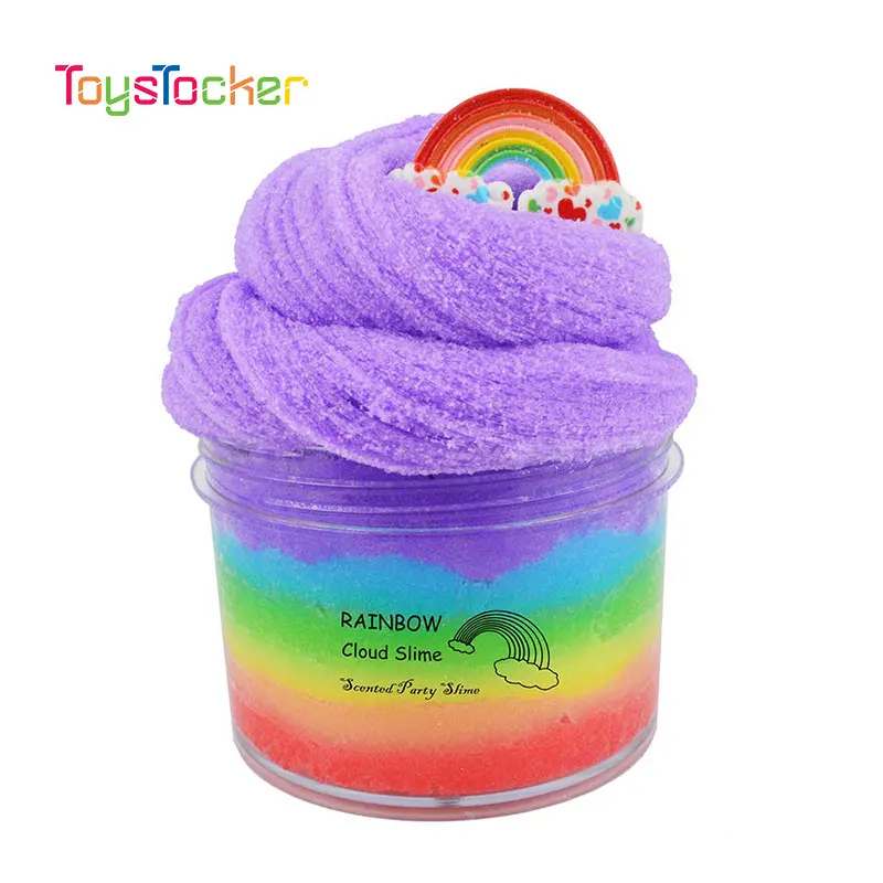 

Моделирование радужной пушистой слизи шпатлевка мягкий глиняный светильник Пластилин Playdough Slime Charms Gum Полимерная глина антистресс