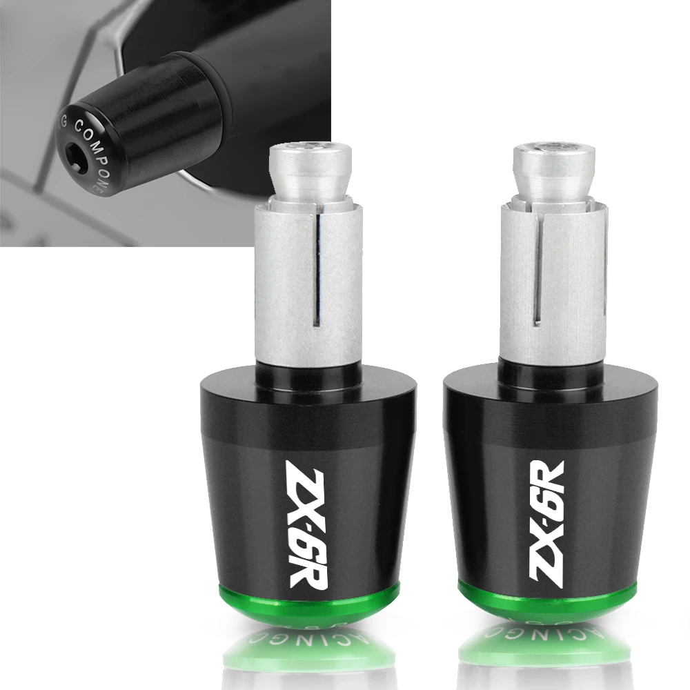 

7/8" CNC Motorcycle Accessories Handlebars Bar Ends Grips Slider For Kawasaki Ninja ZX6R ZX 6R ZX 6 R 2009-2014 2008 2010 2011