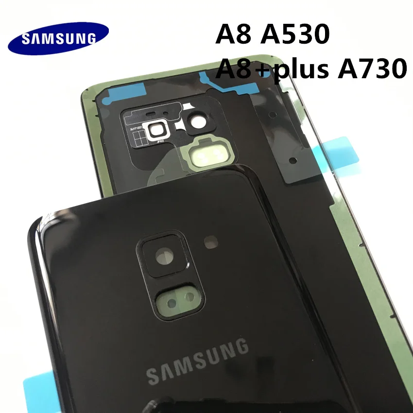 Замена A8 + оригинальная задняя панель аккумуляторная стеклянная крышка для Samsung