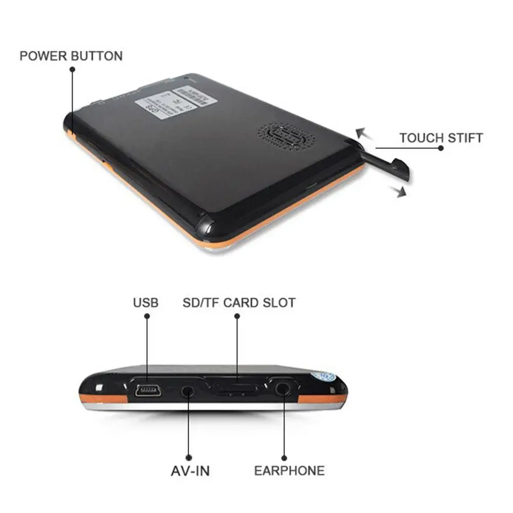 Dragonpad 5 дюймов gps навигация Wince голосовое руководство автомобильный навигатор с бесплатной Европейской картой Встроенная вспышка 256 м+ 8 Гб