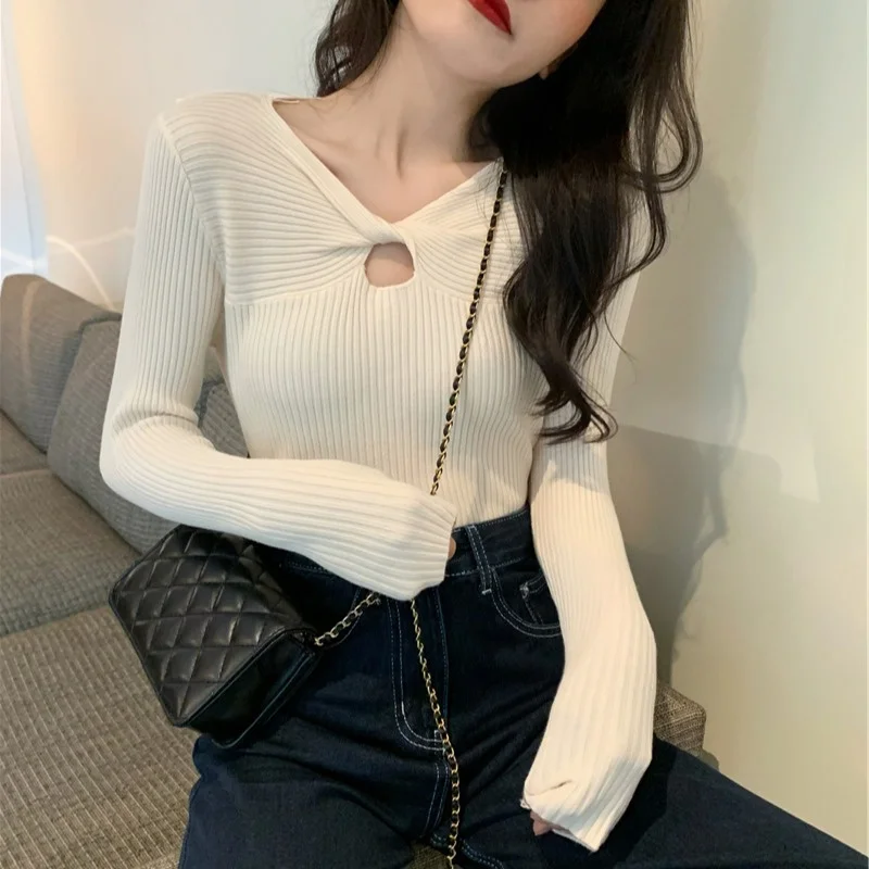 

CMAZ 2021 Autumn Winte Sweater Women Tops Knitted Pullover Korean Style Cardigan Soft Warm Pull Thick Outwear