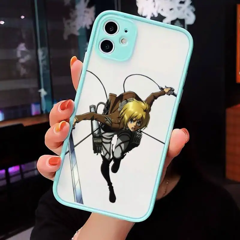 

Attack on Titan Armin Arlert anime Phone Cases matte transparent For iphone 7 8 11 12 plus mini x xs xr pro max cover