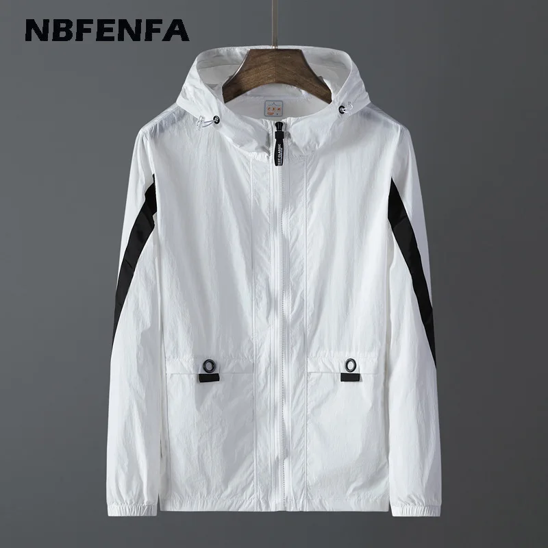 

8XL Men Summer Jackets Thin Quick Dry Lightweight Jackets Men's Sun Protection Hooded Outdoor Coat Male Jackets Plus Size LX120
