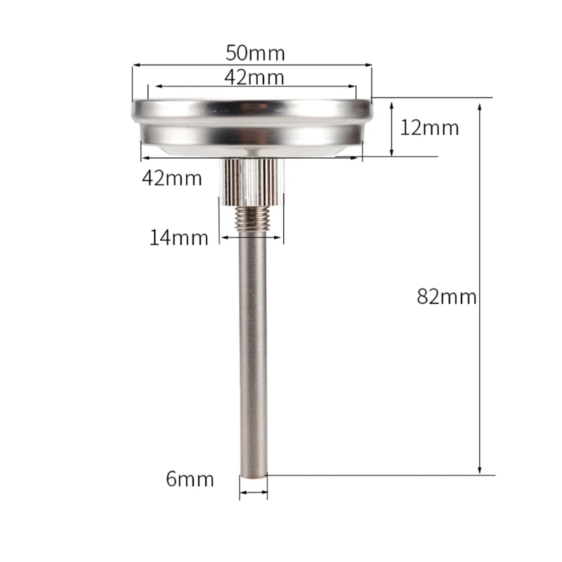 

Barbecue Smoker Stainless Steel Thermometer Grill Meat Thermometer 0-250 Gauge Barbecue Smoker Thermometer Kitchen Accessories