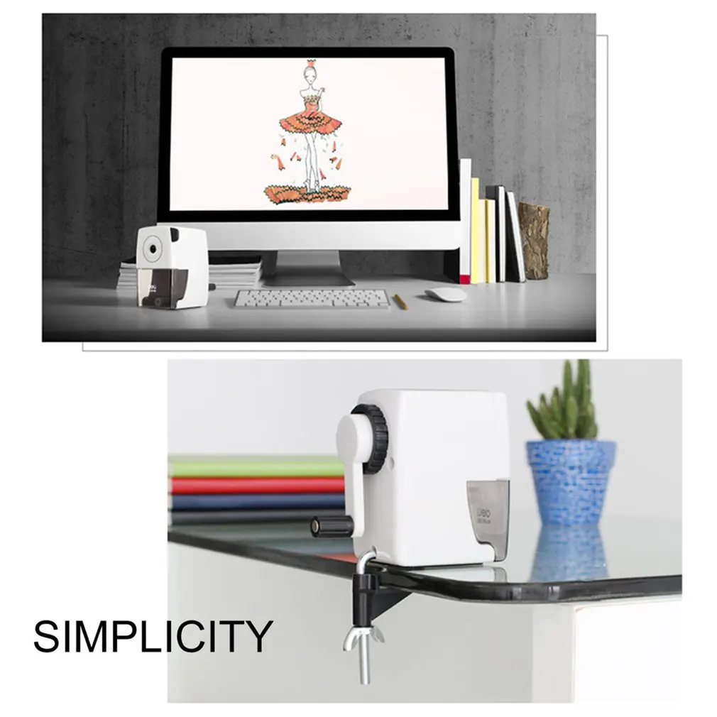 Deli металлический карандаш Точилки для студенческого офиса рукоятка белый и черный карандаш для резки канцелярские принадлежности подарок 0610B