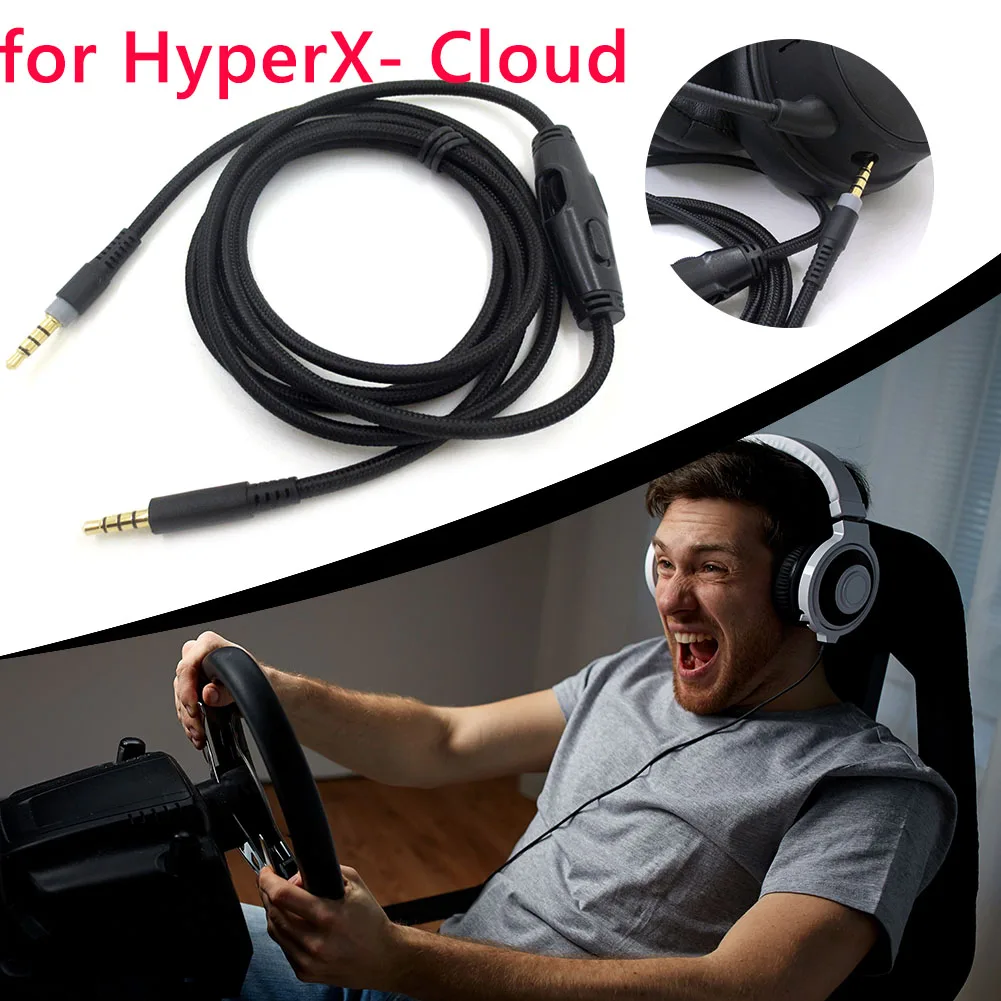 Аудиокабель для наушников HyperX Cloud/Cloud Alpha 1 5 м 3 мм штекер-штекер сменный шнур с