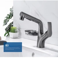 all copper gun gray basin pull out faucet bathroom toilet above counter basin black hand washing mixing valve faucet
