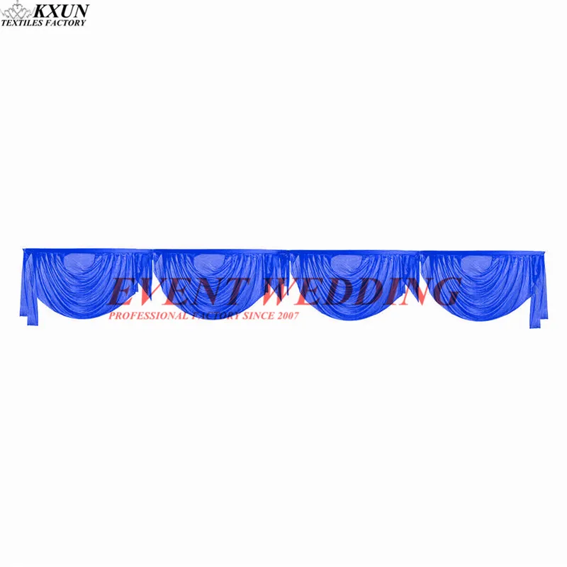 royal blue Шелк льда стол Swag балдахин драпировка для стола юбка скатерти вечерние украшения события - Цвет: royal blue