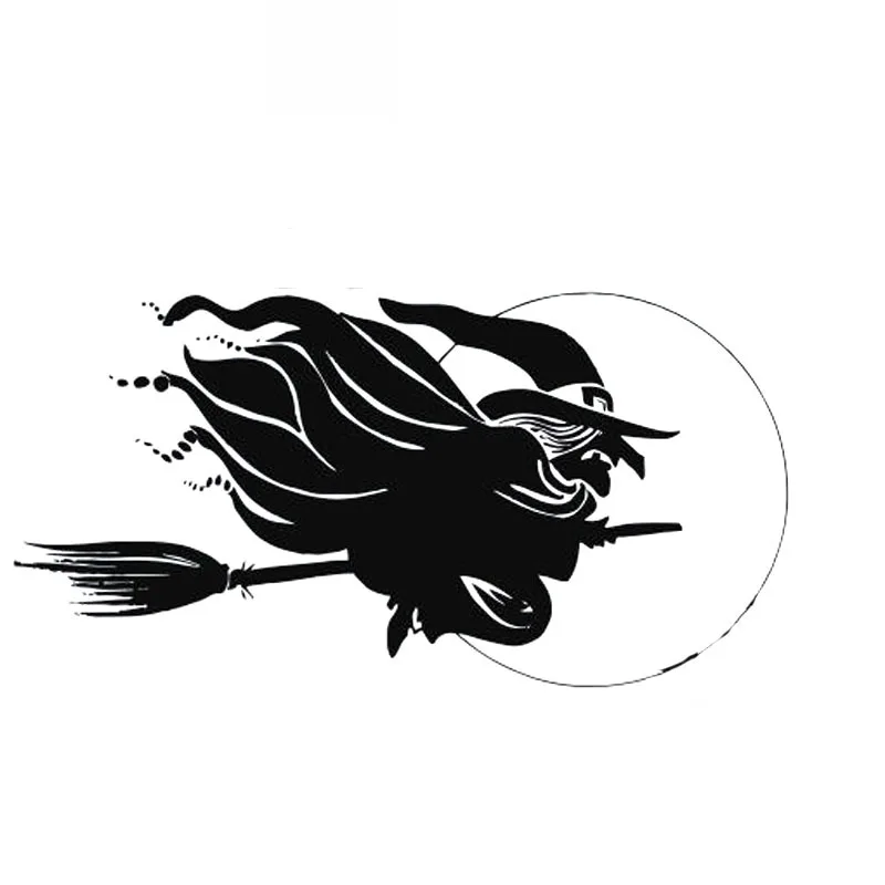 Забавная ведьма метла Летающий стикер высокое качество украшение автомобиля