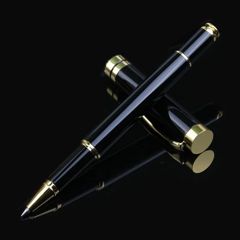 

Черная гелевая ручка, деловая металлическая ручка, ручка, черная Золотая шариковая ручка
