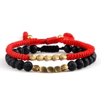 set bracelet couples distance natural lava stone tiger eye beaded bracelets for men women best friend elastic rope yoga jewelry