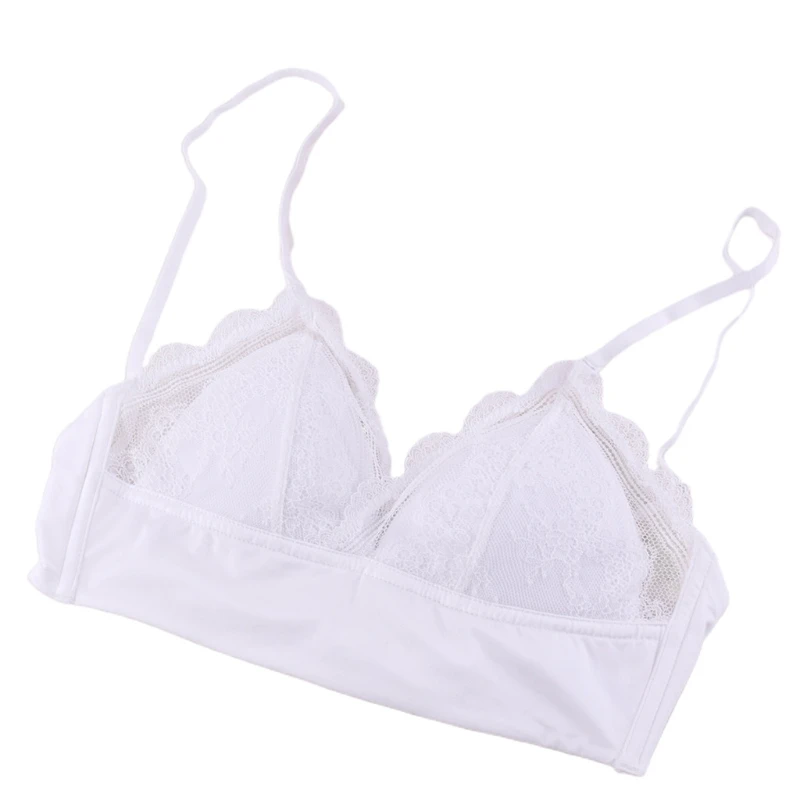 

Women Sexy Lace Padded Triangle Bralette U Backless Wireless Soft Cup Bra Halter Convertible Multiway Push Up Underwear X7JB