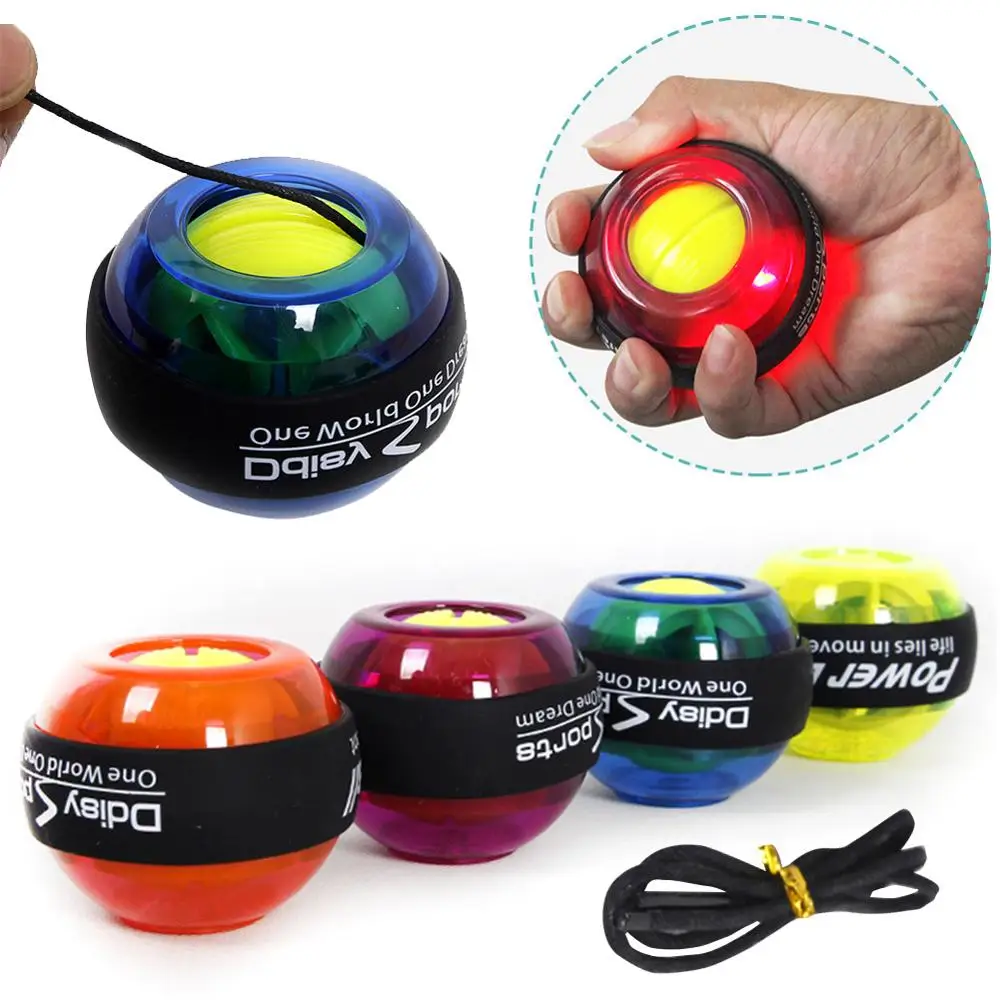 

Rainbow LED Muscle Power Ball Wrist Ball Trainer Relax Gyroscope PowerBall Gyro Arm Exerciser Strengthener Fitness Equipments