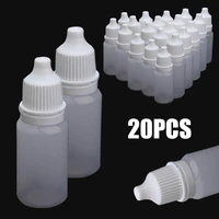20pcs 10ml 20ml empty plastic squeezable dropper bottles eye care liquid dropper sample eyes drop refillable bottle