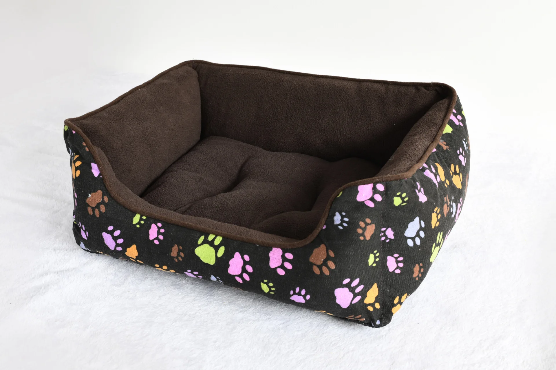 

Fully loaded canvas checkered kennel warm pet bed dog mattress winter pet supplies