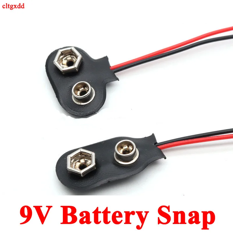 

Cltgxdd T I Type 9V Battery Snap Connector Clip Lead Wires Holder Line Length 15CM