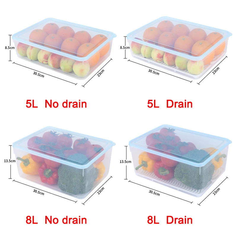 Transparent Storage Box Large Capacity Food Plastic Egg Fruit Sealed GHS99 | Дом и сад - Фото №1
