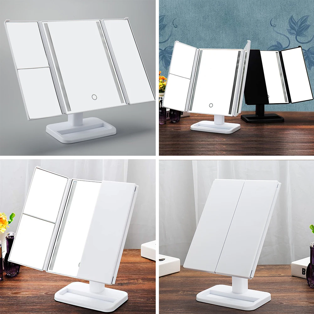 Светильник макияжа с 24 светодиодный и сенсорным экраном увеличение