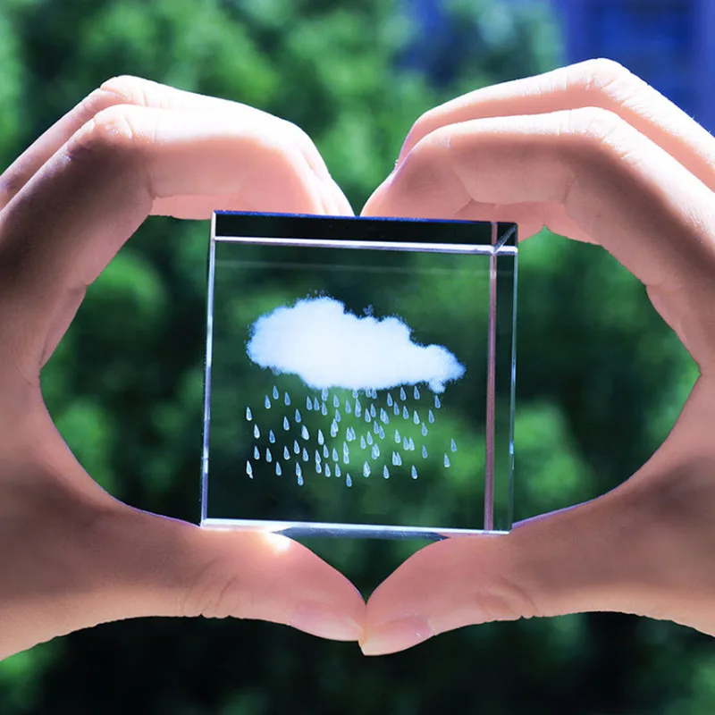 Новый хрустальный шар классический узор Твердый кубический 3D лазерная