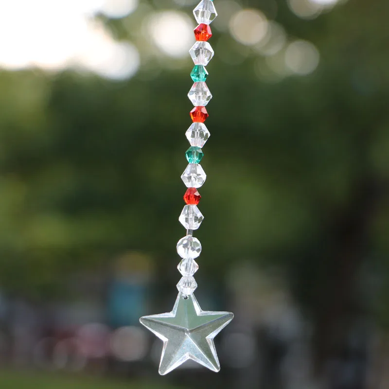 1 шт. радужная хрустальная звезда ловец солнца люстра призмы подвеска ручная