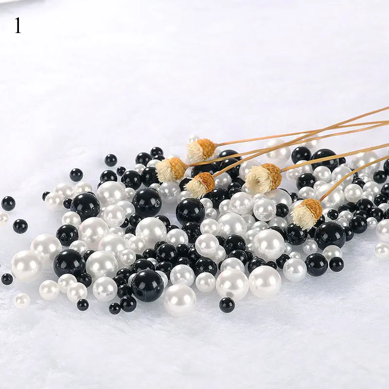 Смешанные цвета радуги круглые отверстия без жемчуга DIY искусственный жемчуг из