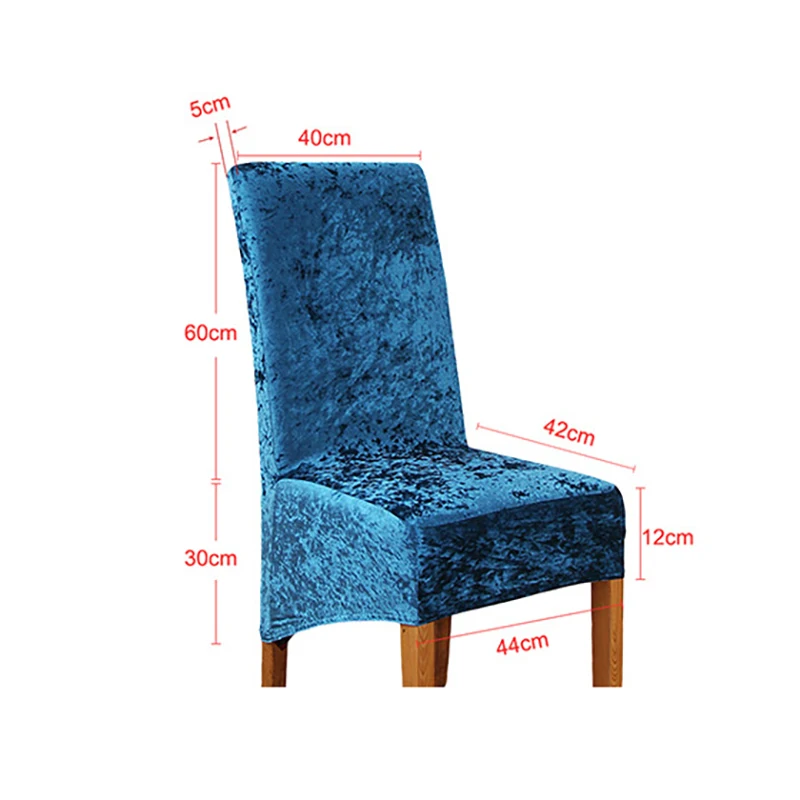 

Velvet Shiny Chair Covers Dining Room Chair Cover With Back Solid Color Seat Cover For Chairs Kitchen Seat Slipcovers Cases