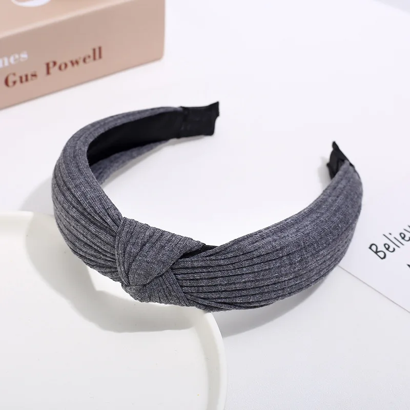 Solid Soft Knotted Headband Women Hairbands For Lady Turban Bezel Wide Simple Hair Hoop Girls Hair Accessories Headwear designer hair clips
