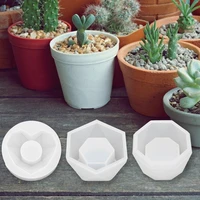 reusable diy silicone flower pot mold pot molds easy demould making plants for household garden grass supply