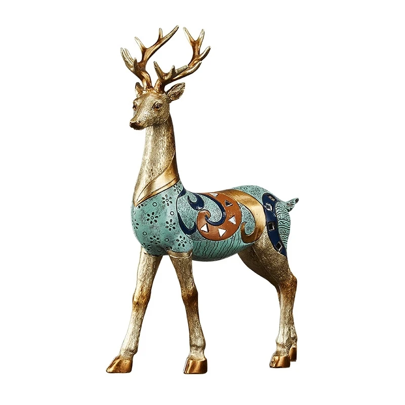 

European-Style Home Furnishings Accessories Sika Deer Resin Crafts Furnishings Living Room Desk Furnishings