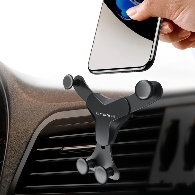 

New Car Mobile Phone Holder Universal Air Outlet Support Frame Gravity To Accept Live Broadcast Bracket Snap-In Car Navigation