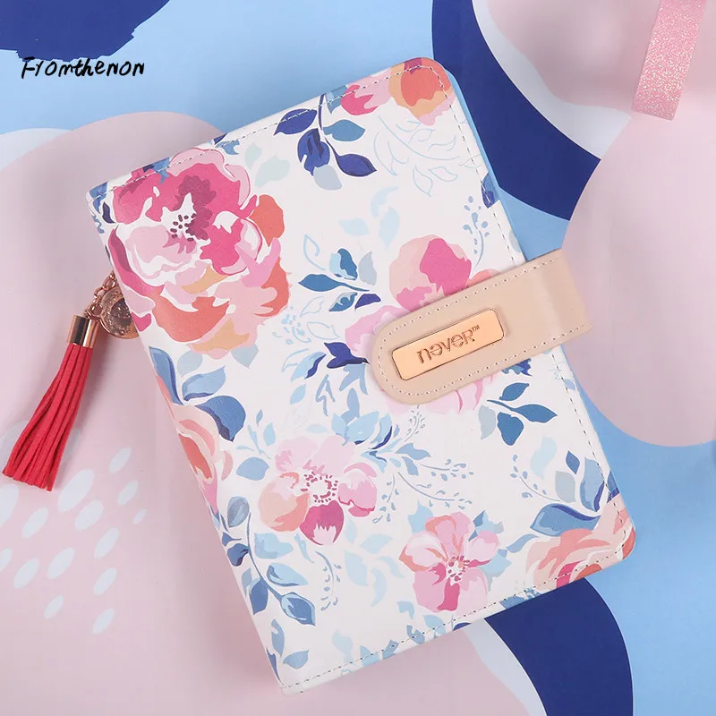 Цветочный кожаный чехол переплет блокнот журналы еженедельник Органайзер А6