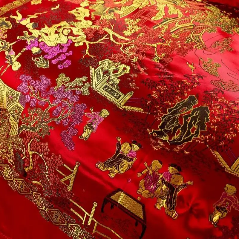 48 Duvet Cover set Dragon and Phoenix Chinese Red Wedding Bedding Print Modern suits Jacquard Bedclothes 4pcs/2pcs | Дом и сад