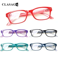 clasaga 4 pack spring hinge reading glasses men and women rectangle frame hd prescription reader eyeglasses 1 02 05 06 0