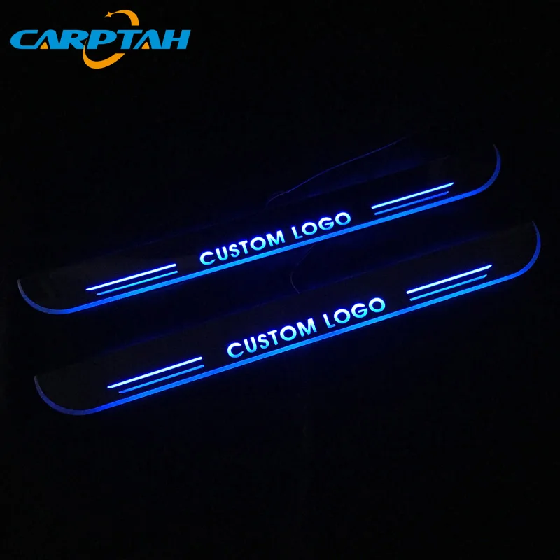 

Carptah Trim Pedal LED Car Light Door Sill Scuff Plate Pathway Dynamic Streamer Welcome Lamp For Peugeot 2008 2014 - 2016 2017