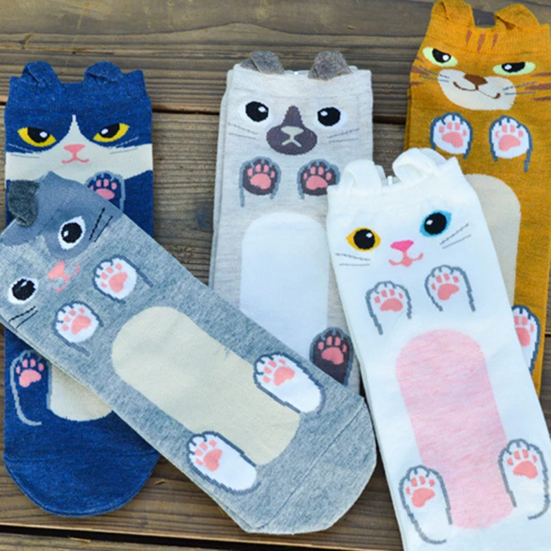 Новинка 2020 женские чудесные милые носки с животными из мультфильмов хлопковые