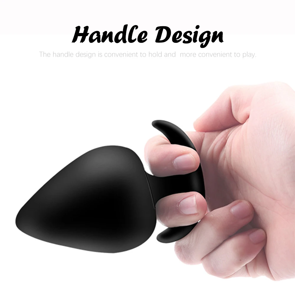 Анальная пробка силиконовая секс-игрушки черного и красного цвета массажер