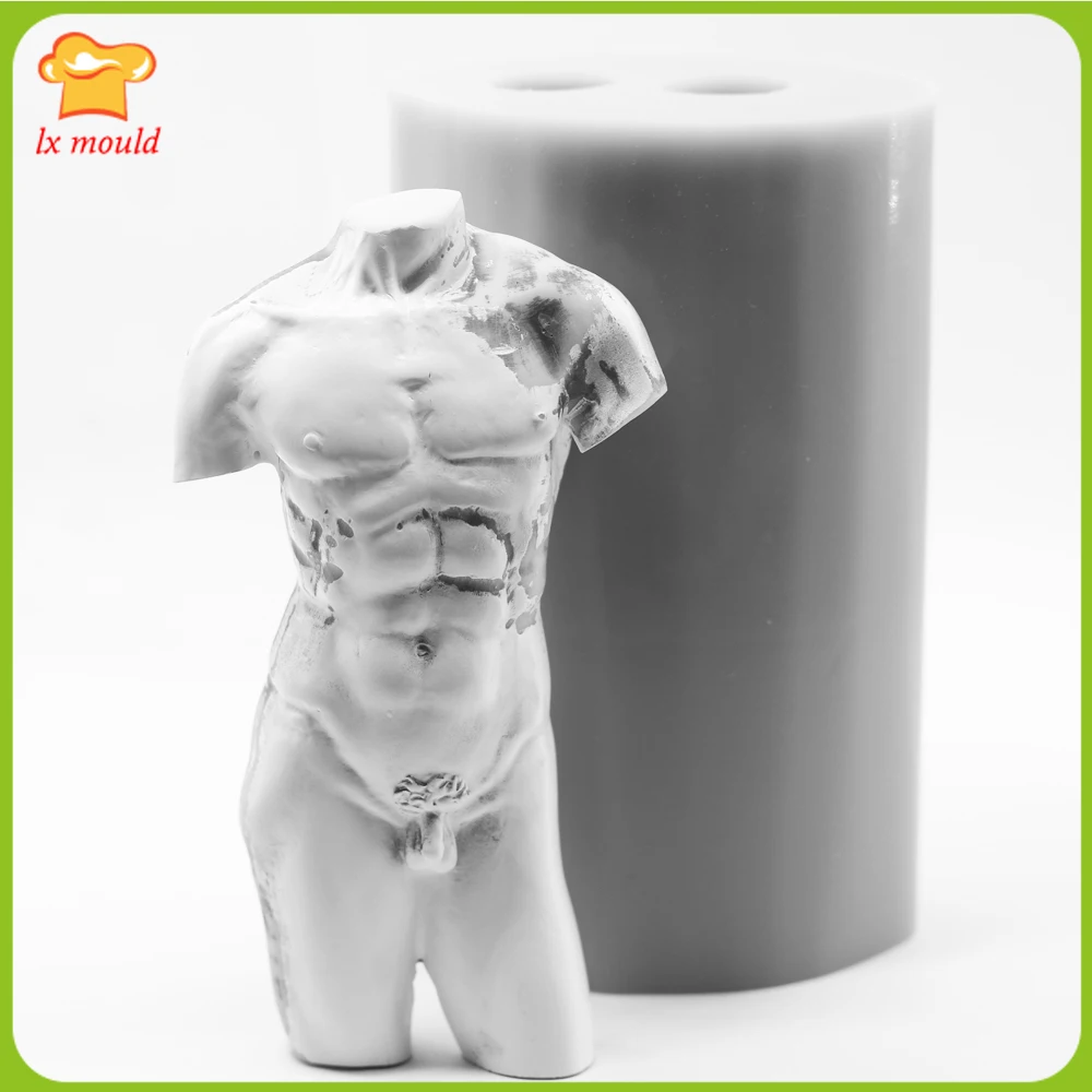 

New Sexy Human Body Crafts Sculpture MEN Candle Silicone Mold Men Personality Soap Mould