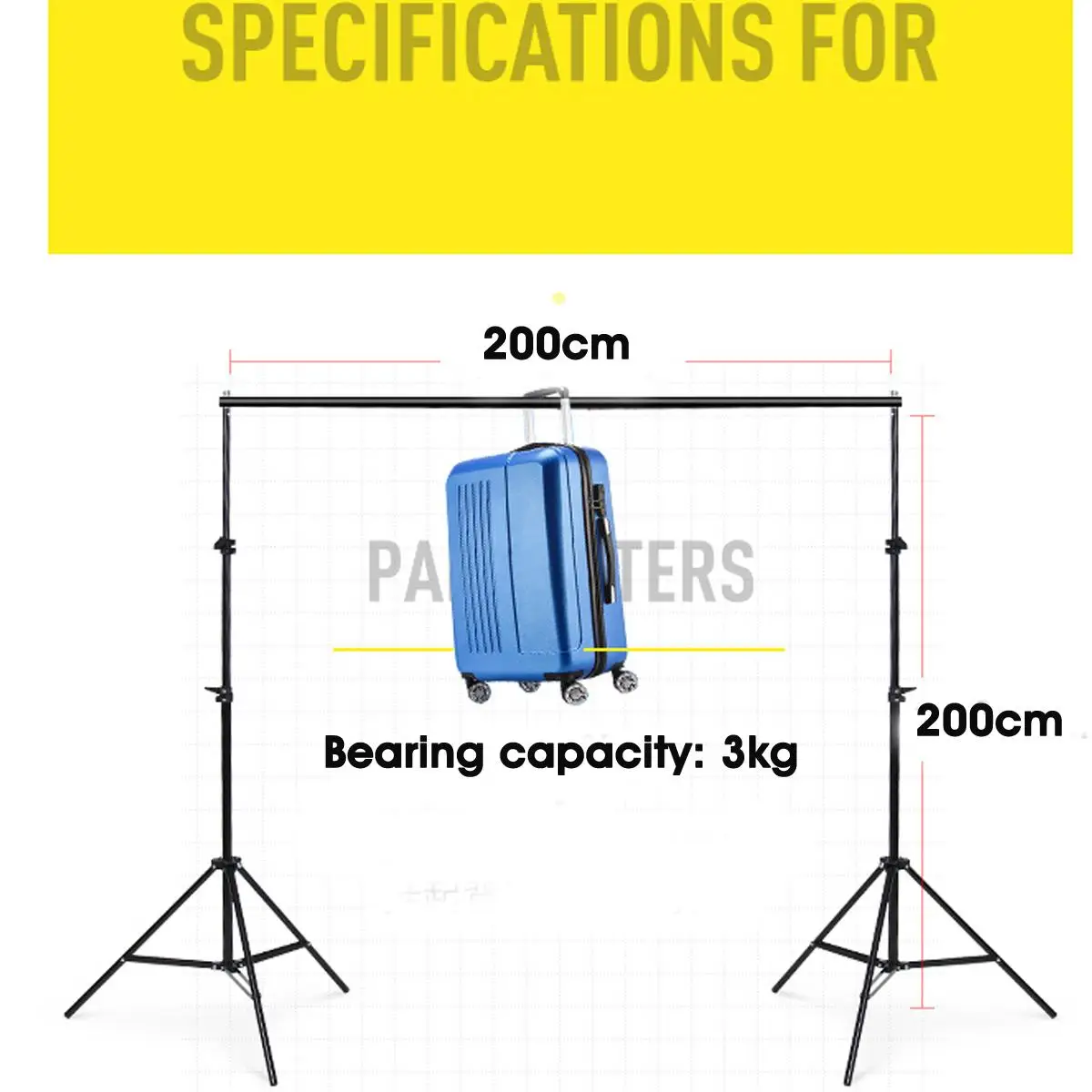

Freya 6Pcs Aluminum Alloy Portable Photography Background Backdrop Stand Tools Support System Kit Easy Install For Photo Stiudio