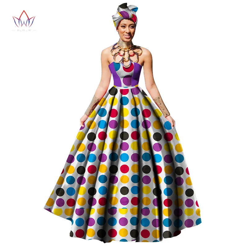 Платье женское вечернее с принтом без бретелек большие размеры WY1805|dress maxi|womens