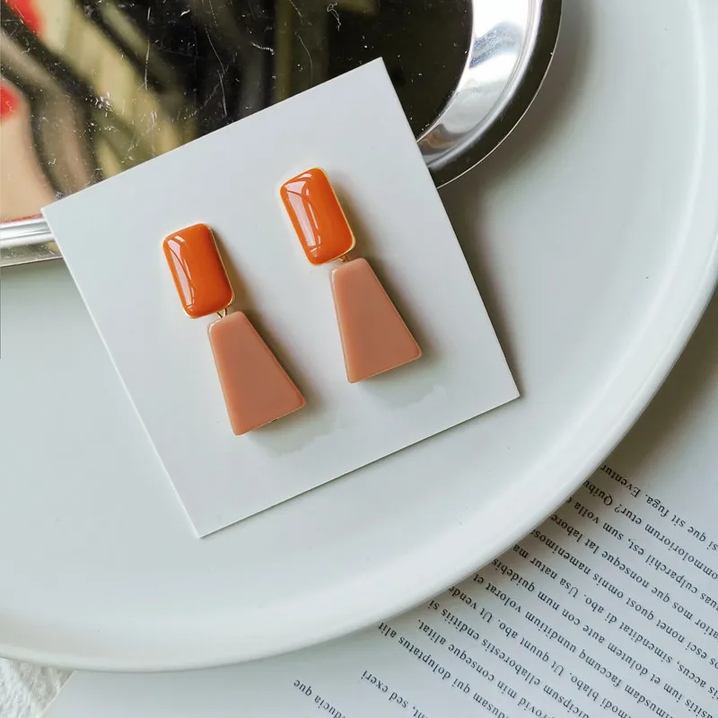 Серьги-подвески из искусственной смолы женские новые длинные большие серьги в