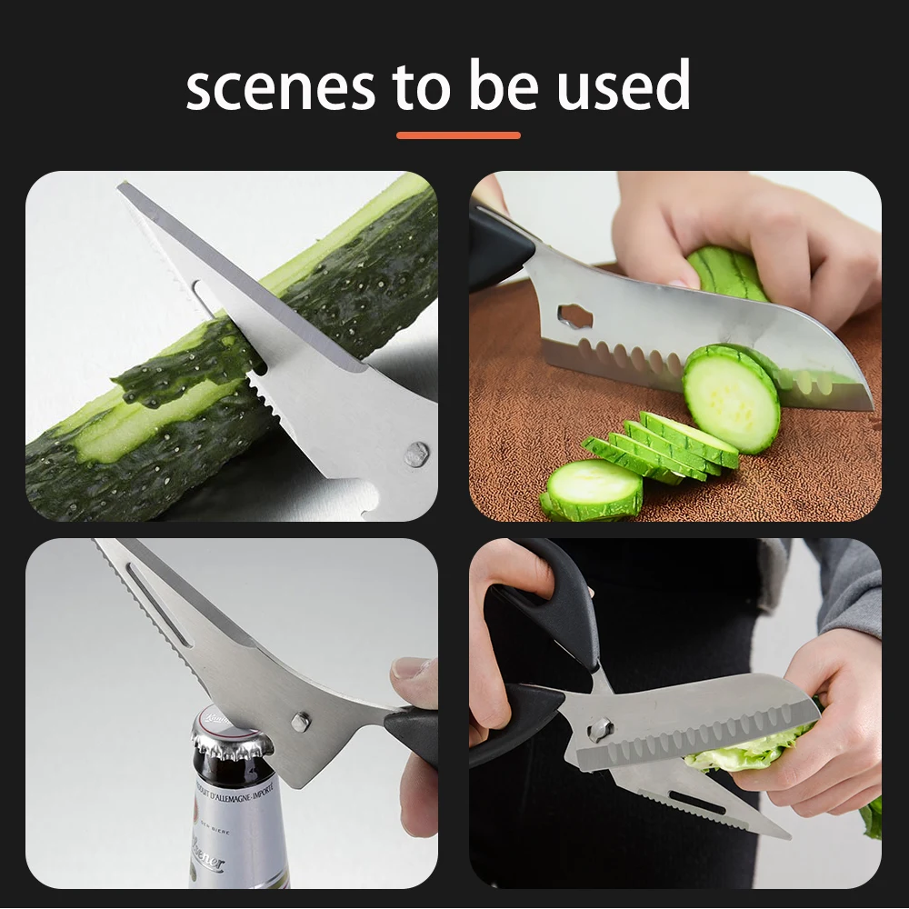 XYj ножницы для кухни из нержавеющей стали Santoku курицы костей рыбы морепродуктов резак барбекю пешего туризма